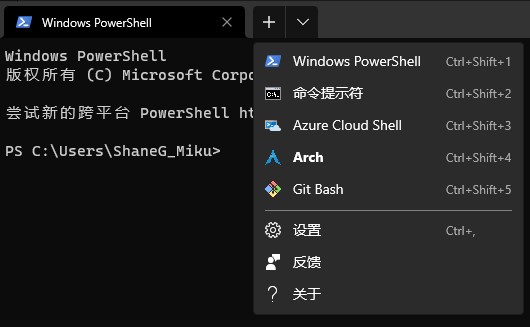 Select Arch to open bash